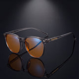 Aura Blue Light Sunglasses — Grey Acetate, Amber Lenses