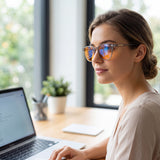 Aura Blue Light Sunglasses — Grey Acetate, Amber Lenses